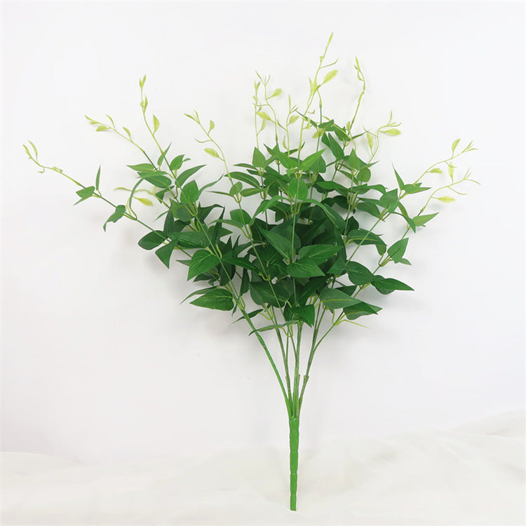 Fresh Country-Style Artificial Greenery: Lush Clematis & Willow Leaf Bouquet for Home Décor, Weddings, and Event Styling