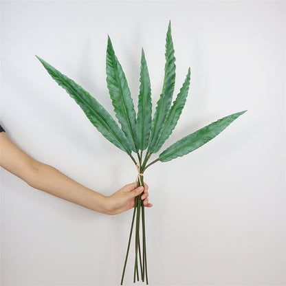 Elegant Nordic-Style Faux Peacock Leaf and Banana Leaf Plant for Office Decoration – Perfect for Weddings and Event Décor