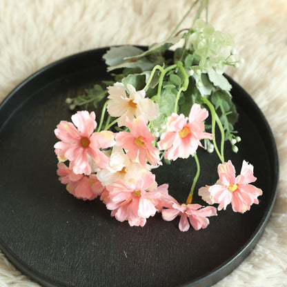 Realistic Artificial Roly Poly Daisies for Home Decor - Elegant Wedding Bouquet and Wall Plants | Perfect for INS Aesthetic Decoration MW71111