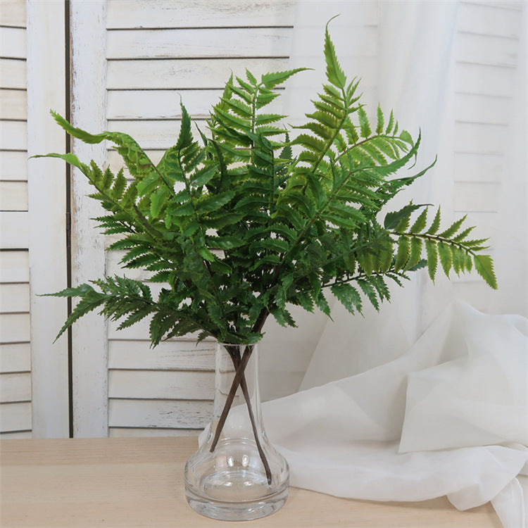 Elegant Scandinavian-Inspired Simulated Greenery - Wide Leaf Fern Wall Decor for Stunning Floral Arrangements in Weddings and Events