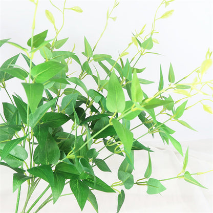 Fresh Country-Style Artificial Greenery: Lush Clematis & Willow Leaf Bouquet for Home Décor, Weddings, and Event Styling