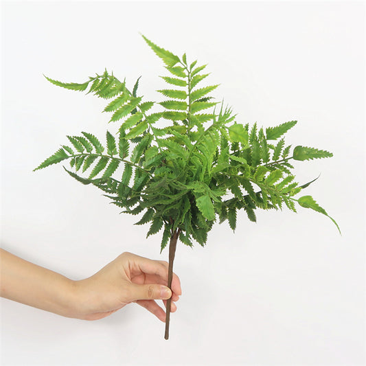 Elegant Scandinavian-Inspired Simulated Greenery - Wide Leaf Fern Wall Decor for Stunning Floral Arrangements in Weddings and Events