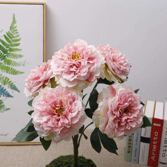 Elegant European Style Faux Peony Flowers - Multicolor Decorative Artificial Peonies for Home Decor - Perfect for Autumn Settings and Special Occasions