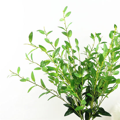 Realistic Artificial Green Plant Branch - Single Faux Holly Leaf for Office Décor | Perfect for Flower Arrangements & Stylish Room Dividers