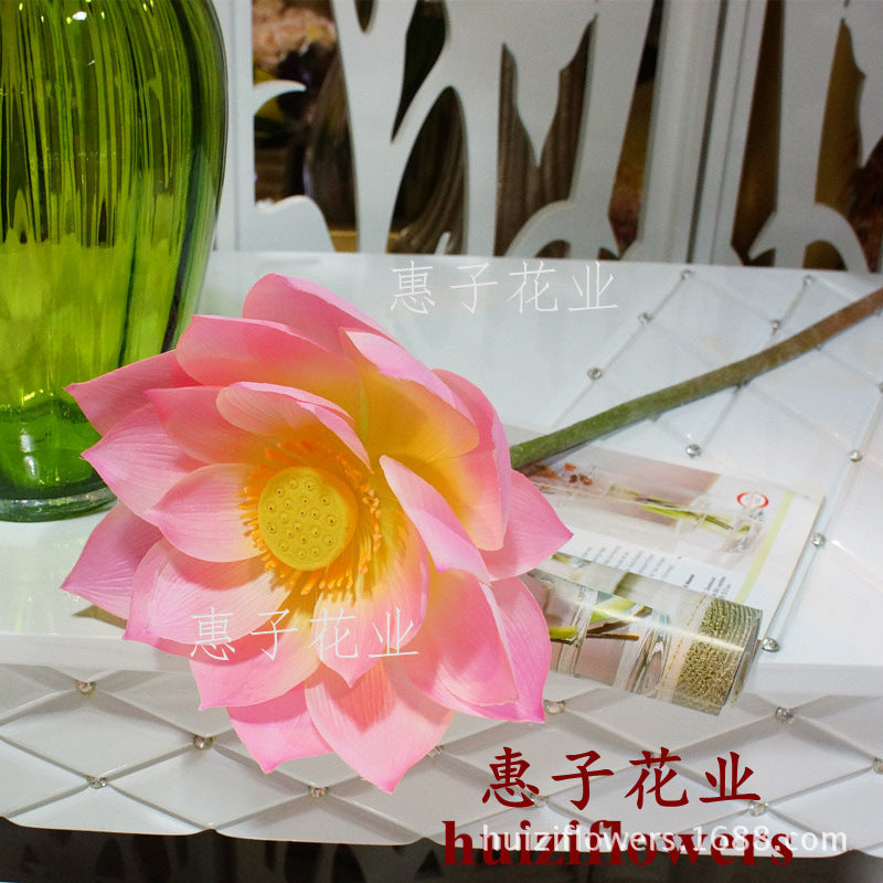 Realistic Lotus Flower Single Stem - Perfect for Home Decor, Altar Arrangements, Weddings, and Photography