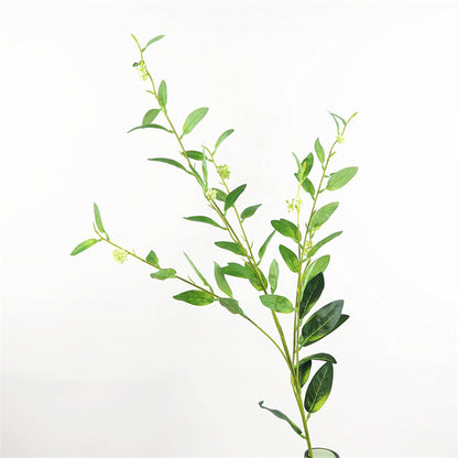 Realistic Artificial Green Plant Branch - Single Faux Holly Leaf for Office Décor | Perfect for Flower Arrangements & Stylish Room Dividers