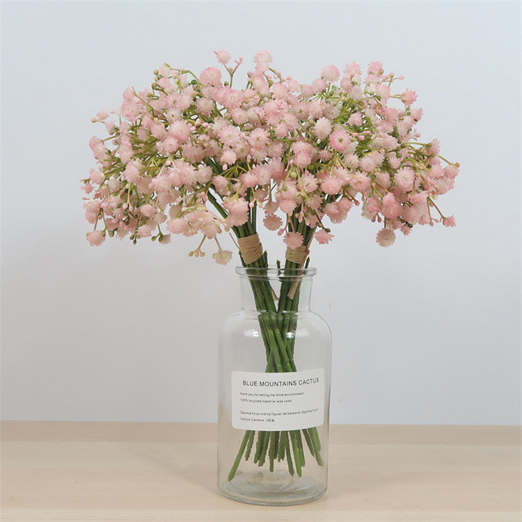 Lifelike Fresh-Look Baby's Breath Flower Bouquet - Perfect for Weddings, Stunning Bride's Handheld Floral Arrangement, and Elegant Bedroom Decor