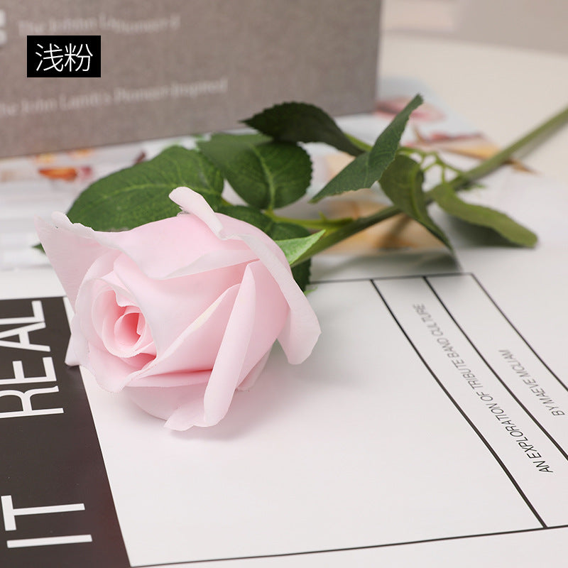 Single Stem Realistic Touch Moisturizing Rose – Perfect for Valentine's Day, Weddings, Home Decor, Hotels, Shopping Malls & Photography Props