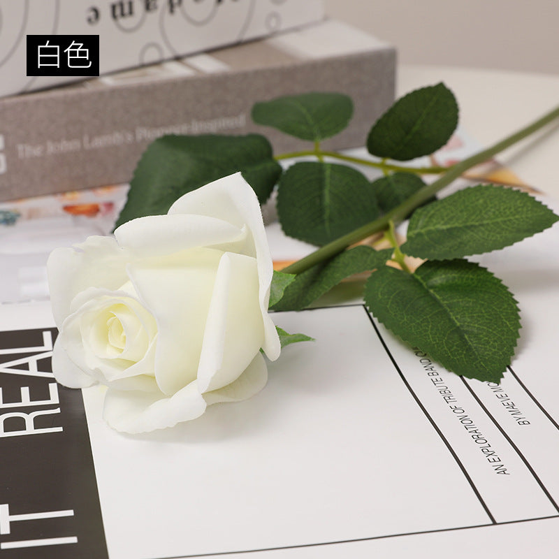 Single Stem Realistic Touch Moisturizing Rose – Perfect for Valentine's Day, Weddings, Home Decor, Hotels, Shopping Malls & Photography Props