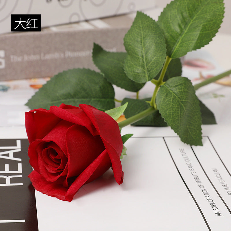 Single Stem Realistic Touch Moisturizing Rose – Perfect for Valentine's Day, Weddings, Home Decor, Hotels, Shopping Malls & Photography Props