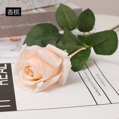 Single Stem Realistic Touch Moisturizing Rose – Perfect for Valentine's Day, Weddings, Home Decor, Hotels, Shopping Malls & Photography Props