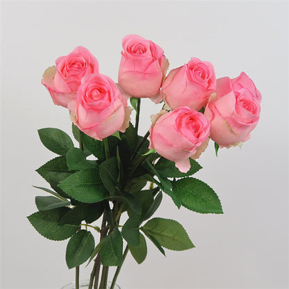 Ultra-Realistic Touch Hydrating Rose – Single Stem Bulgarian Faux Flower for Elegant Home Décor, Perfect for Living Room, Dining Table, and Bedroom Arrangements