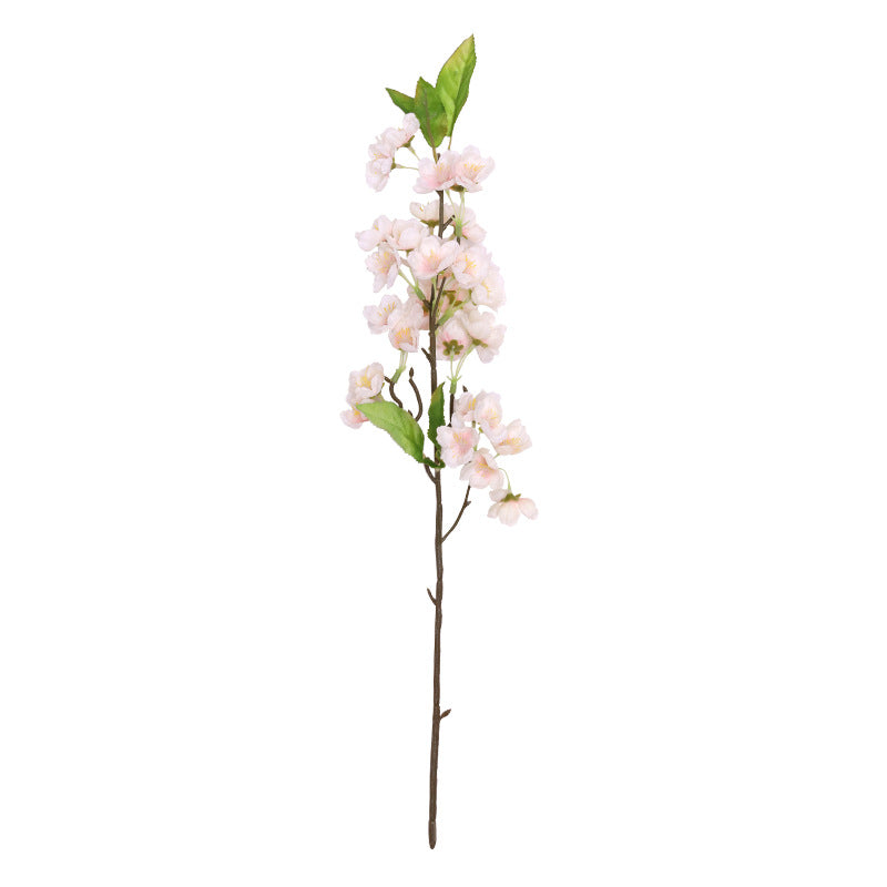 Realistic Faux Peach Blossom Silk Flowers for Living Room Home Décor - Delicate Artificial Pear and Cherry Blossom Branches for Elegant Interior Design