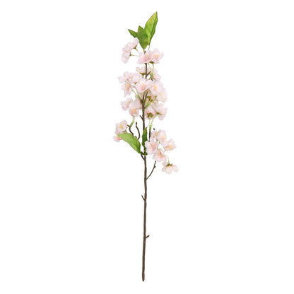 Realistic Faux Peach Blossom Silk Flowers for Living Room Home Décor - Delicate Artificial Pear and Cherry Blossom Branches for Elegant Interior Design