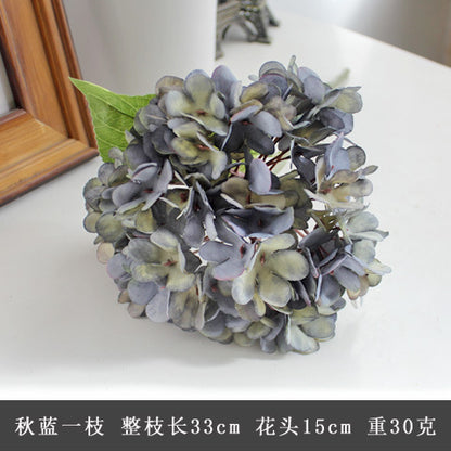 High-Quality European Style Single Stem Hydrangea Faux Silk Flower - Perfect for Weddings, Celebrations, and Home Decor