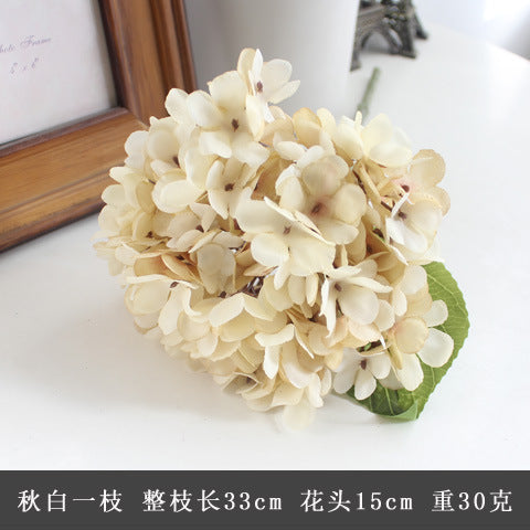 High-Quality European Style Single Stem Hydrangea Faux Silk Flower - Perfect for Weddings, Celebrations, and Home Decor