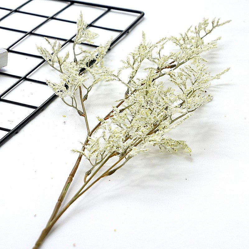 Single Stem 4-Prong Foam Lover's Grass - Realistic Faux Flowers for Home Décor, Landscape Decoration, Wedding Celebrations, and Photography Props