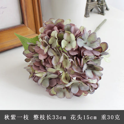 High-Quality European Style Single Stem Hydrangea Faux Silk Flower - Perfect for Weddings, Celebrations, and Home Decor