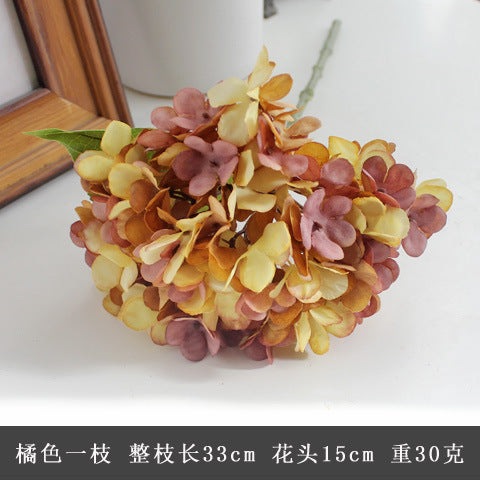 High-Quality European Style Single Stem Hydrangea Faux Silk Flower - Perfect for Weddings, Celebrations, and Home Decor