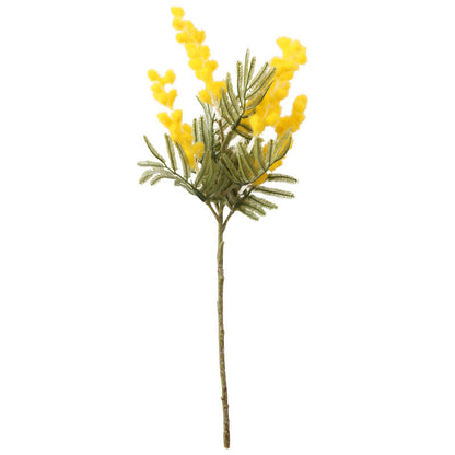 Realistic Acacia Short Branch Faux Fur Flowers – Stunning Decorative Plastic Floral Arrangements for Home, Living Room, Wedding Celebrations, and Special Occasions