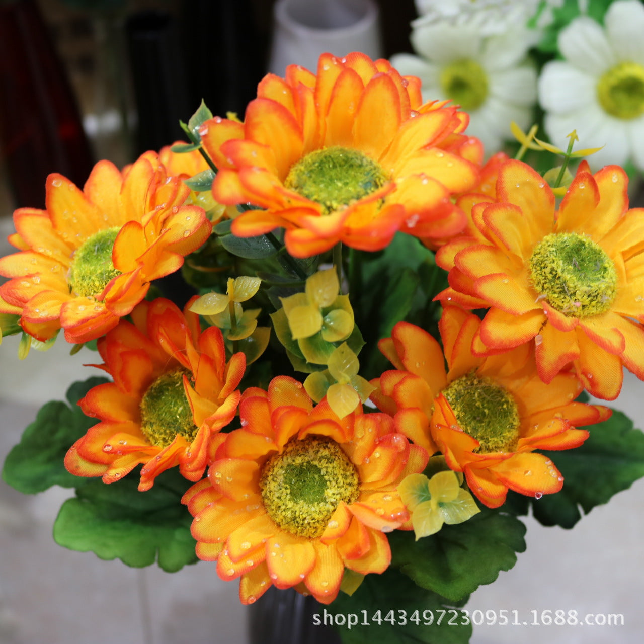 Realistic Dewdrop Sunflower Arrangement - Perfect for Home Decor, Weddings, and Special Events | Lifelike Artificial Flowers for a Vibrant Touch