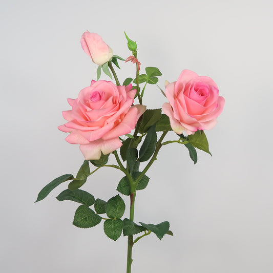 Elegant European-Style Realistic Lifesize Moisturizing Rose Bouquet - 3-Head Lychee Roses for Stunning Home Decor and Wedding Floral Arrangements, Long-Lasting Faux Flowers