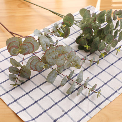 Elegant European-Style Faux Eucalyptus Leaves and Money Plant Stems for Luxurious Home Decor - Perfect for Living Room, Office, and Events