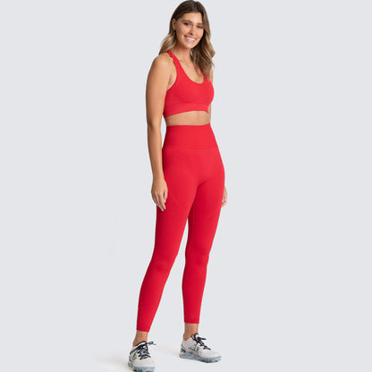 Seamless Yoga Outfit for a Sculpted Butt Beautiful Back High Waisted Butt Lifting Leggings Supportive Sports Bra for Comfort and Performance