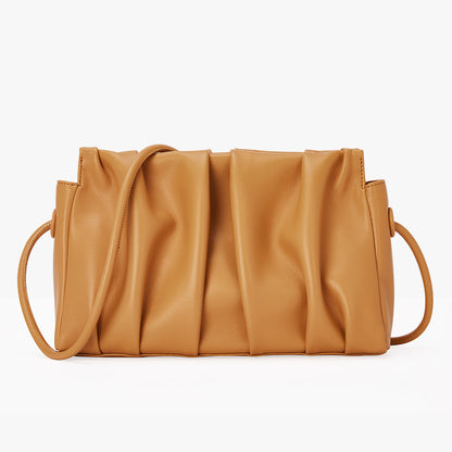 Authentic Leather Cloud Bag for Women Original Square Handbag Chic Shoulder Bag Crossbody Purse Korean Fashion Design