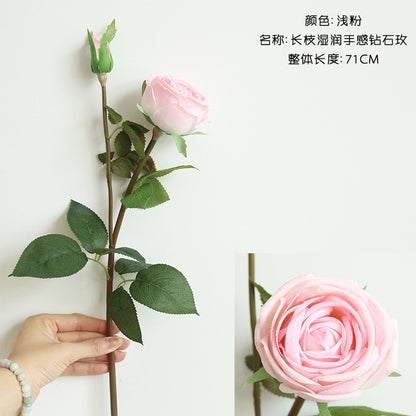 Luxury Faux Rose Flowers with Smooth Coating - Perfect for Home Decor, Wedding Celebrations, and Elegant Wall Decorations | Model MW59991