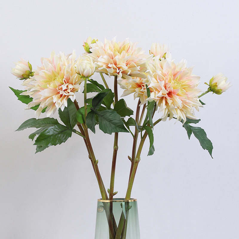 Luxury Faux Dahlia Flower Arrangement - Realistic Large Branches for Hotel Lobbies & Home Decor - Perfect for Living Rooms and Elegant Events