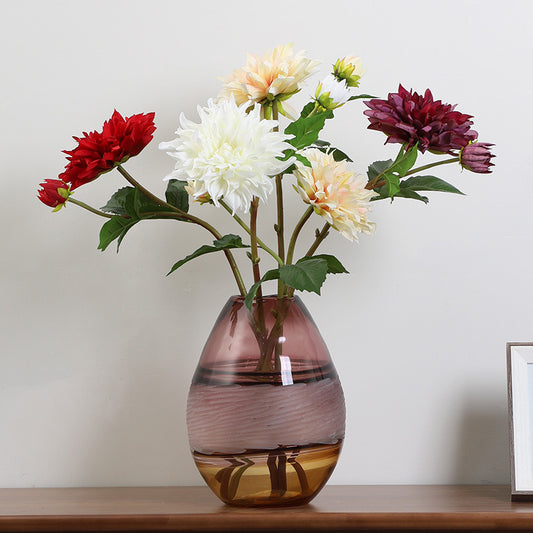 Luxury Faux Dahlia Flower Arrangement - Realistic Large Branches for Hotel Lobbies & Home Decor - Perfect for Living Rooms and Elegant Events