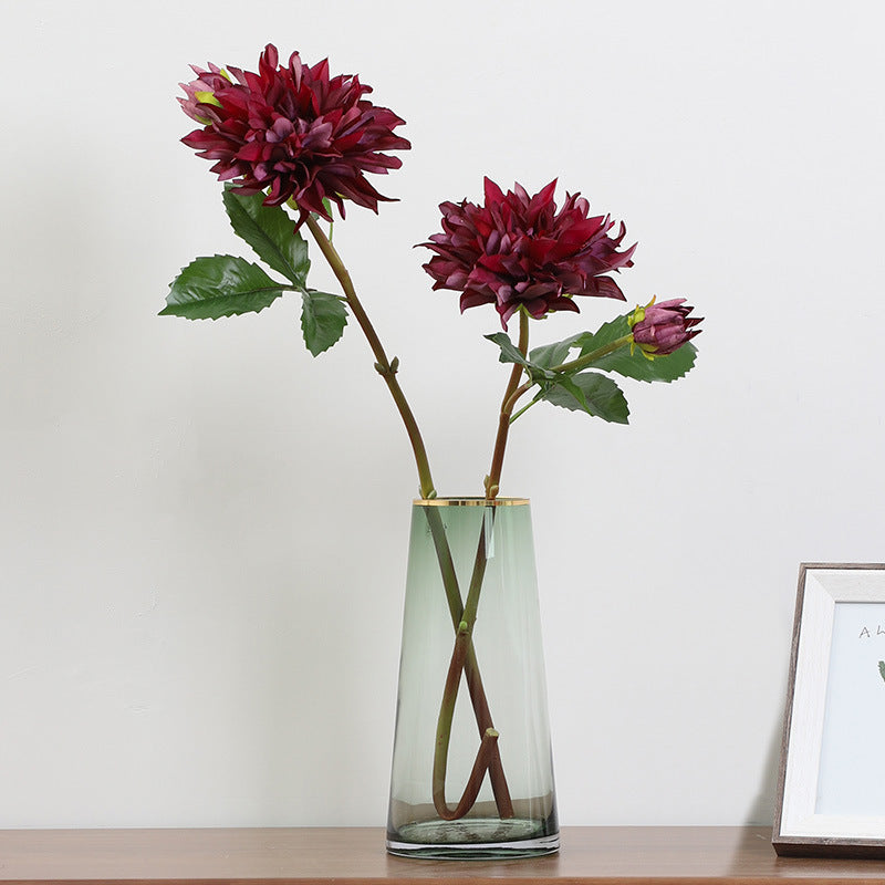 Luxury Faux Dahlia Flower Arrangement - Realistic Large Branches for Hotel Lobbies & Home Decor - Perfect for Living Rooms and Elegant Events