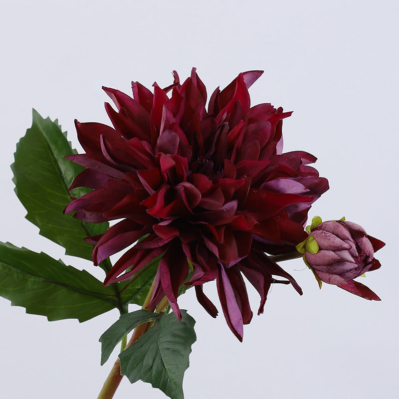 Luxury Faux Dahlia Flower Arrangement - Realistic Large Branches for Hotel Lobbies & Home Decor - Perfect for Living Rooms and Elegant Events