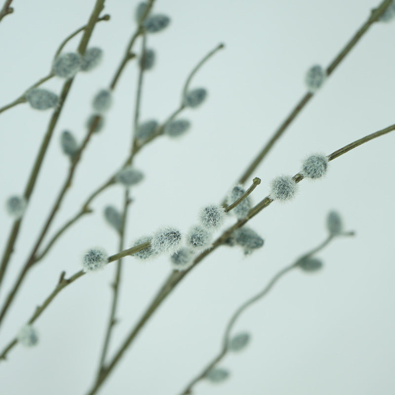 Stunningly Realistic Silver Willow Branches - Elegant Long Faux Floral Decor for Living Rooms, Ideal Floor Display & Home Soft Furnishing Accent