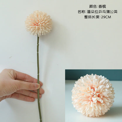 Beautiful Artificial Dandelion Flower - Single Stem Faux Floral Arrangement for Home Decor, Weddings, and Event Decor - Elegant Hand-Tied Bouquets and Aisle Decorations - Model MW57891