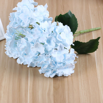 Realistic 5-Head Hydrangea Bouquet – Miniature Silk Flower Arrangement for Weddings, Home Decor, and Floral Displays