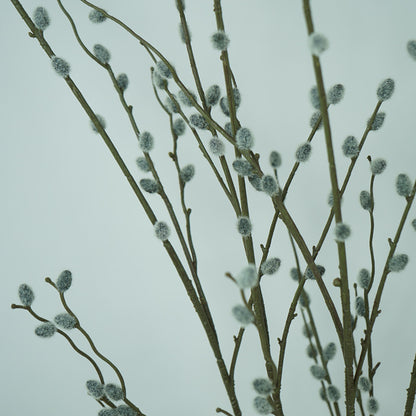 Stunningly Realistic Silver Willow Branches - Elegant Long Faux Floral Decor for Living Rooms, Ideal Floor Display & Home Soft Furnishing Accent