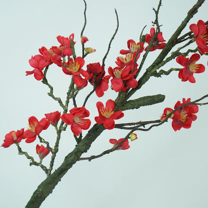 Realistic Plum Blossom (Mei Hua) Branch - Classic Zen-Inspired Floor Decor for Homes and Hotels | Stunning Artificial Floral Arrangement | Perfect Photography Prop