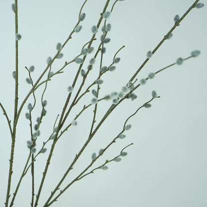 Stunningly Realistic Silver Willow Branches - Elegant Long Faux Floral Decor for Living Rooms, Ideal Floor Display & Home Soft Furnishing Accent