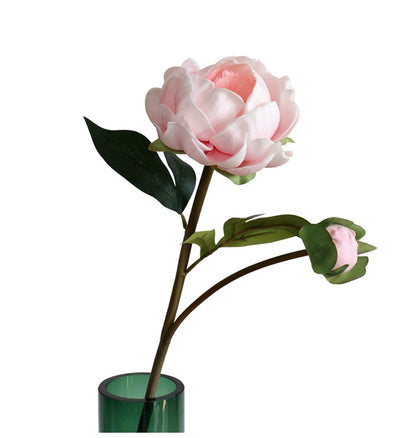 Elegant European Style PU Peony Artificial Flower - Perfect Home Décor & Wedding Decoration - Single Faux Peony for Living Room Accent