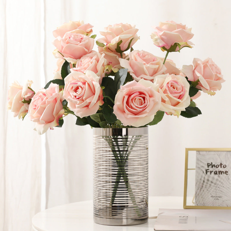 Stunning 10-Piece Faux Rose Bouquet for Weddings and Home Décor – Realistic, Affordable Floral Arrangement to Elevate Any Space