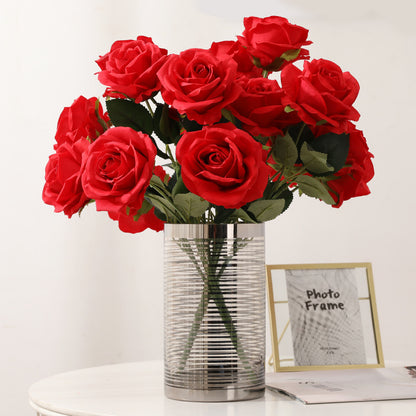 Stunning 10-Piece Faux Rose Bouquet for Weddings and Home Décor – Realistic, Affordable Floral Arrangement to Elevate Any Space