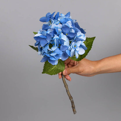 Lifelike Hydrangea Flower Stem - Realistic Touch Faux Floral Arrangement for Bedroom, TV Cabinet Decor, and Wedding Celebrations