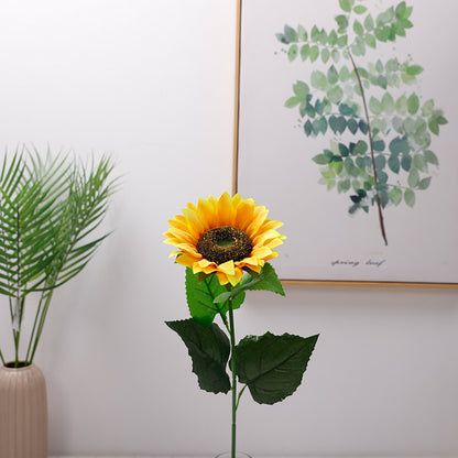 Lifelike Single-Stem Sunflower Artificial Flower – Perfect for Tabletop Decor, Living Room Accent, and Elegant Floral Arrangements