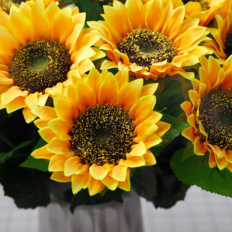 Lifelike Single-Stem Sunflower Artificial Flower – Perfect for Tabletop Decor, Living Room Accent, and Elegant Floral Arrangements