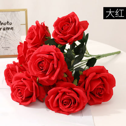 Stunning 10-Piece Faux Rose Bouquet for Weddings and Home Décor – Realistic, Affordable Floral Arrangement to Elevate Any Space