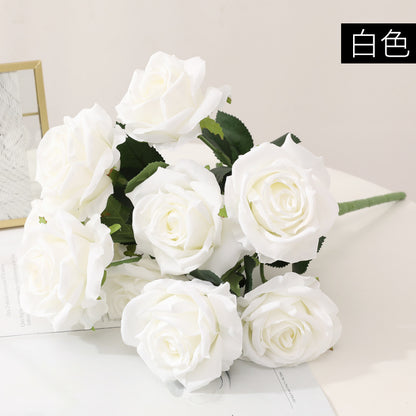 Stunning 10-Piece Faux Rose Bouquet for Weddings and Home Décor – Realistic, Affordable Floral Arrangement to Elevate Any Space