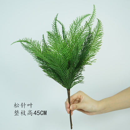 Lifelike Artificial Fern Leaf Wedding Bouquet - Single Branch Plastic Greenery Decoration for Restaurants, Living Rooms, and Home Decor