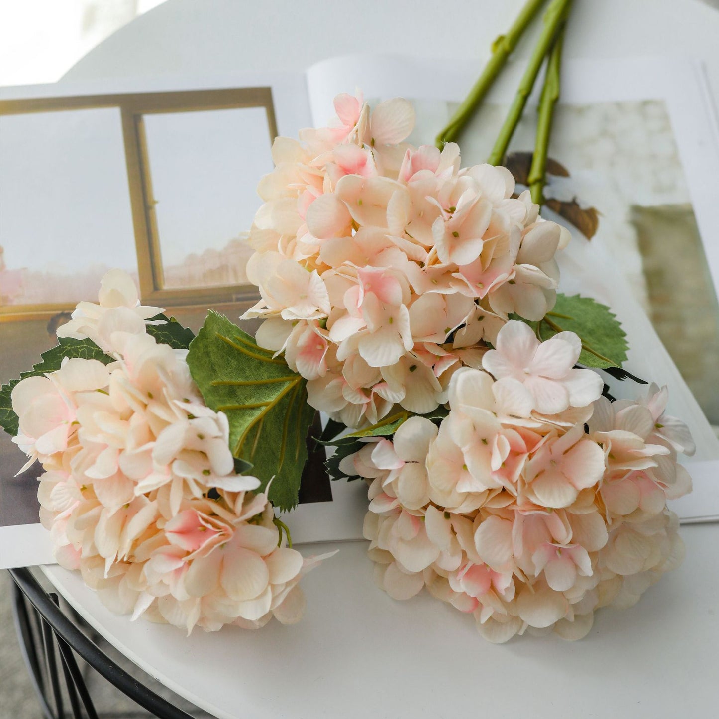 Lifelike Hydrangea Artificial Flowers for Weddings - Elegant Silk Floral Decoration for Arches, Aisles, and Home Décor